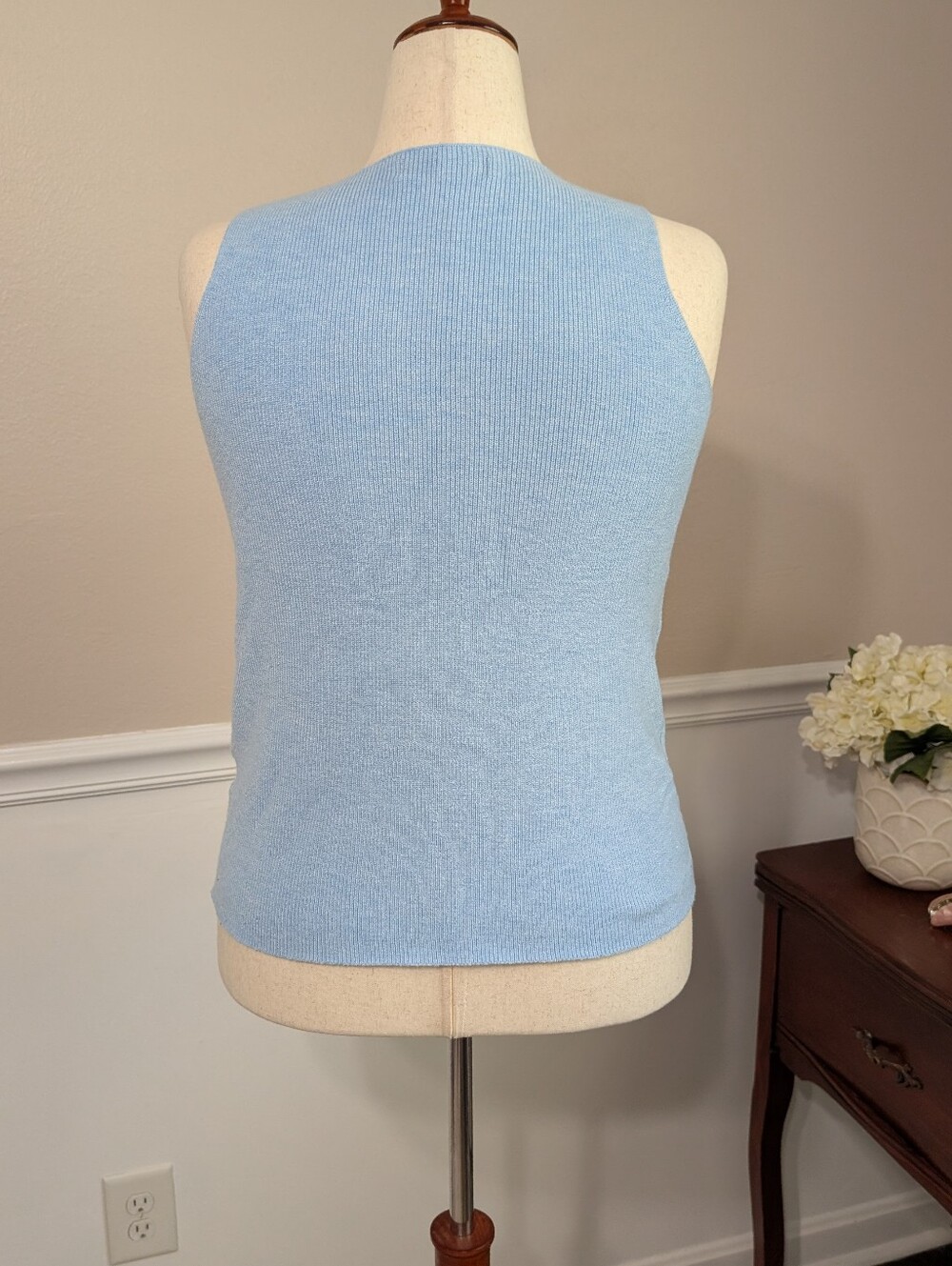 Light Blue Sweater Tank - Picture 3 of 5